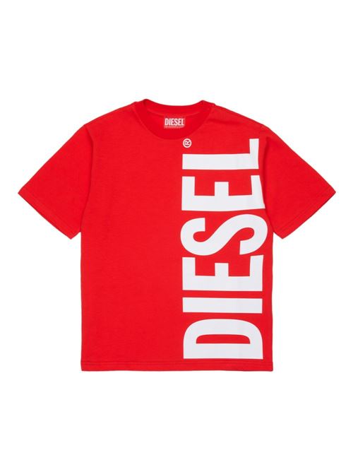 T-shirt bambino Diesel over rossa a manica corta DIESEL KIDS | J0273700YI9K405
